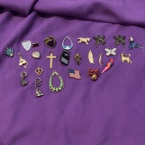 Assorted vintage Pendants and Pin Bundle